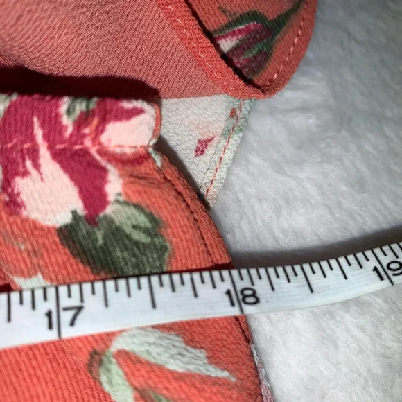 Bobeau orange floral on/off shoulder top size M - Picture 5 of 6